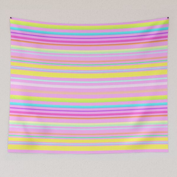 Item preview, Pastel pink multicolor stripes | Pastel pink striped designed and sold by lausn.