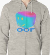 Roblox Death Sound Vaporwave Zipped Hoodie