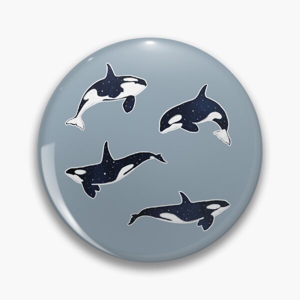 Item preview, Galaxy Orca Pattern Killer Whale Blue Space Sky Stars designed and sold by northernhugs.