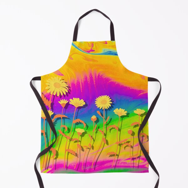 Item preview, Rainbow Meadow.. Daisies set off against a rainbow background designed and sold by ditzy-designs.
