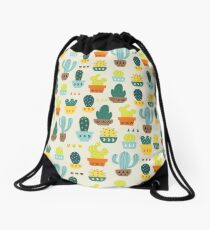 Cactus in Pot Drawstring Bag