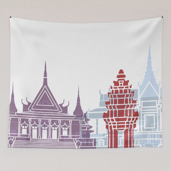 Item preview, Phnom Penh skyline poster  designed and sold by paulrommer.