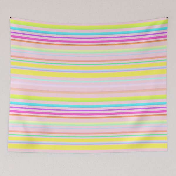 Item preview, Pastel pink multicolor stripes | Pastel pink striped designed and sold by lausn.