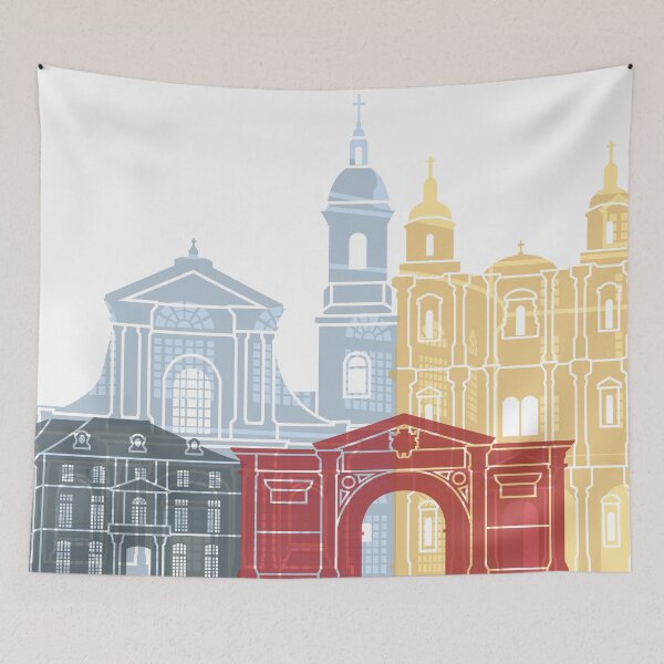 Item preview, Rennes skyline poster  designed and sold by paulrommer.