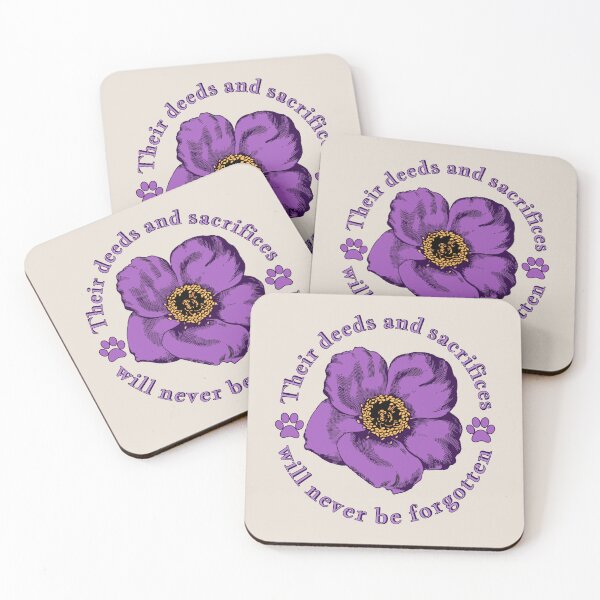 Item preview, Their Deeds And Sacrifices Will Never Be Forgotten Purple Poppy designed and sold by TrulyEpoque.