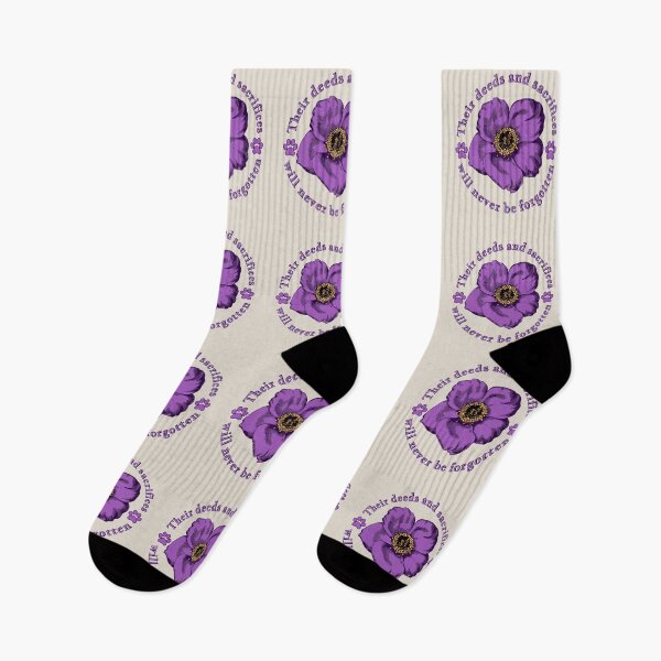 Item preview, Their Deeds And Sacrifices Will Never Be Forgotten Purple Poppy designed and sold by TrulyEpoque.