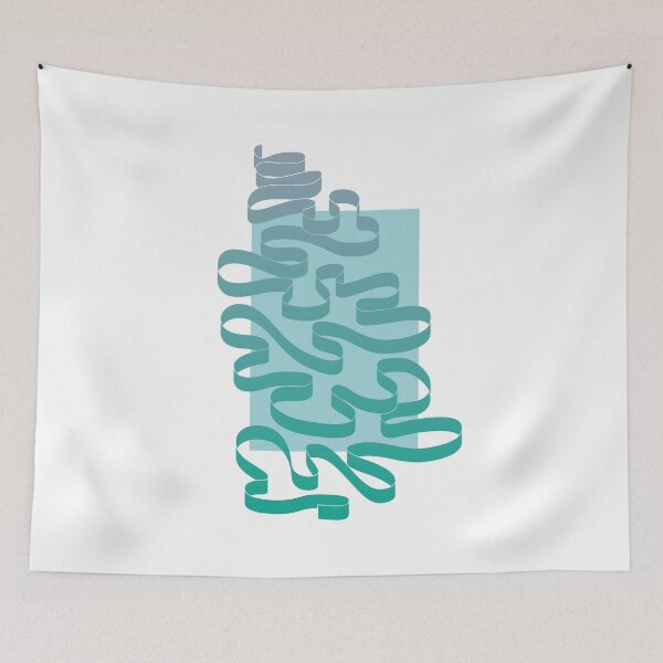 Item preview, Minimalist gradient turquoise ribbon #36 designed and sold by Cocolorr.