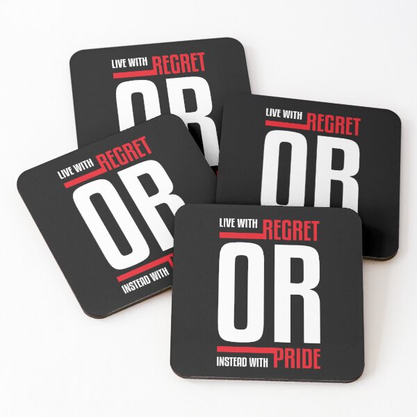 Item preview, Live with regret or instead with pride for daily motivation designed and sold by TheLuckyShirts.