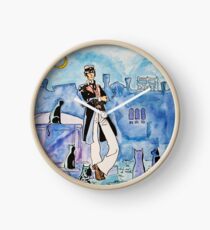 Corto Maltese with cats Clock
