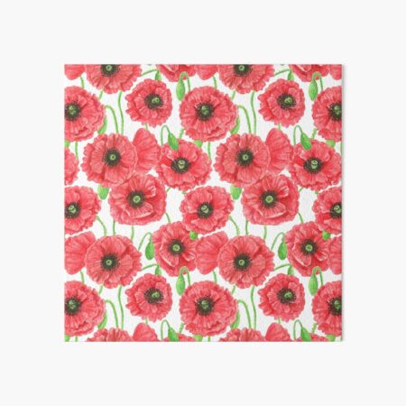 Wildflowers Placemats Colorful Watercolor Flowers Poppy Cornflower