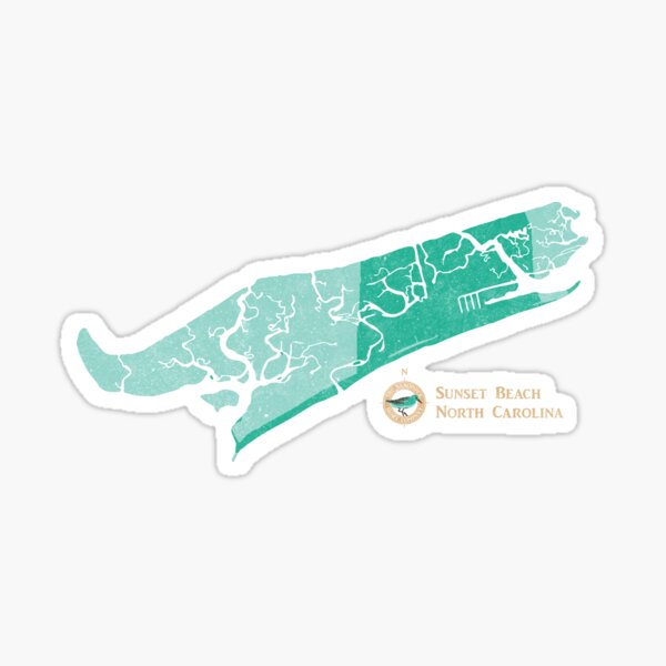 Item preview, Sunset Beach, NC map by The Sandpiper Shirt Co. designed and sold by Travis Peterson.