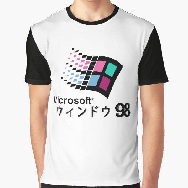 Microsoft Windows 98 Vaporwave Graphic T-Shirt