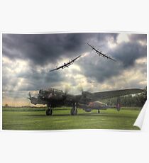 The Prince`s Break - The 3 Lancasters East Kirkby - HDR Poster