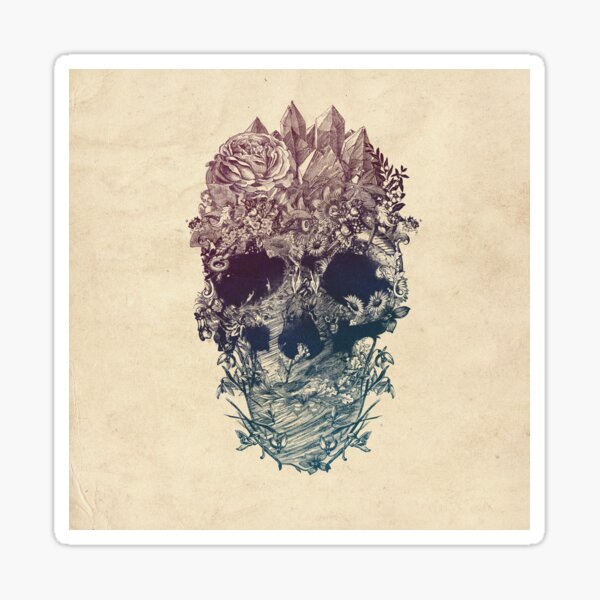 Skull Floral Sticker