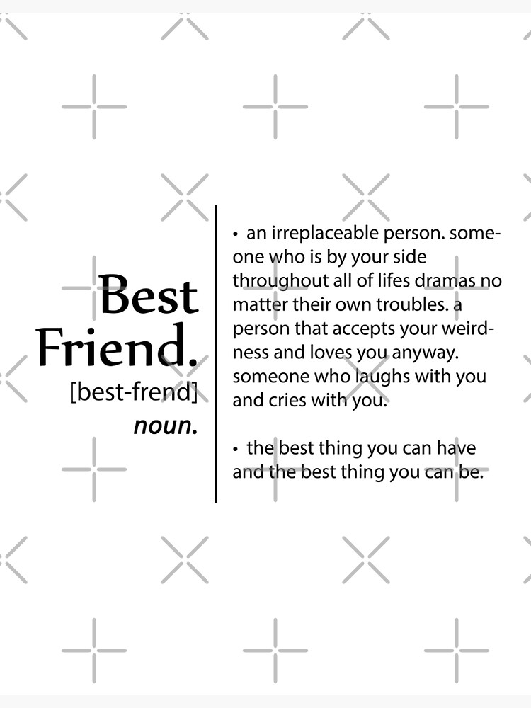 Funny Best Friend Meaning Print, Definition, Typograpy, Wall Art Gift