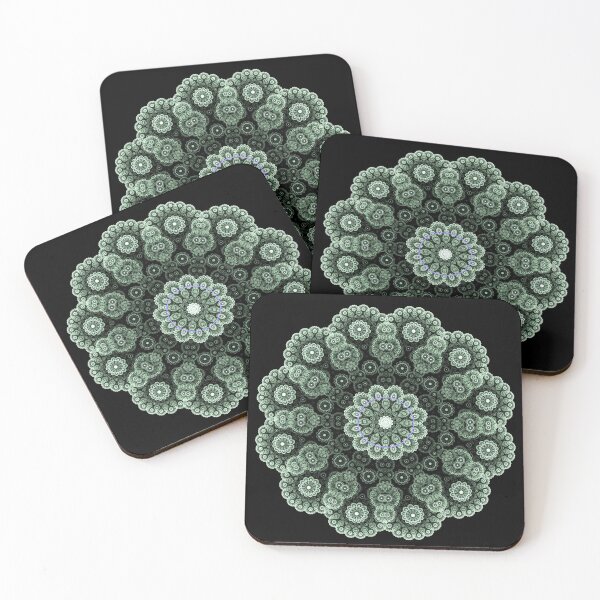 Item preview, Mandala zwart/groen/blauw designed and sold by Anna  Huijgen.