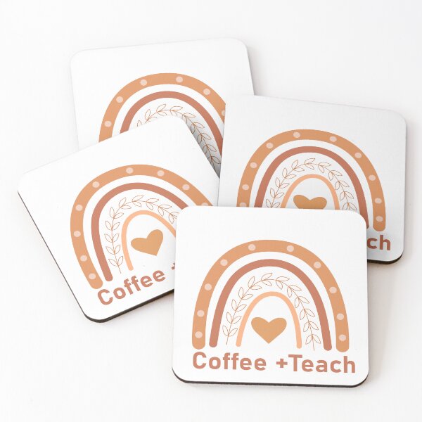 Item preview, Coffee and Teach Boho Rainbow Teacher  designed and sold by Yasminepatterns .