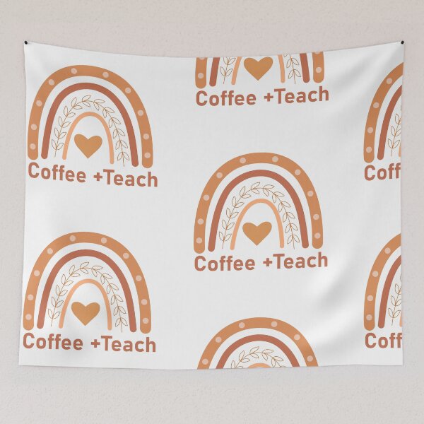 Item preview, Coffee and Teach Boho Rainbow Teacher  designed and sold by Yasminepatterns .