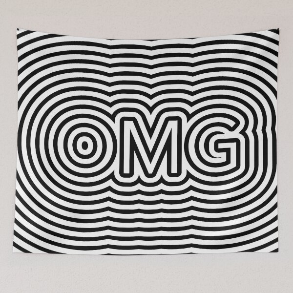 Item preview, OMG optical illusion op art black lines designed and sold by Popalt.