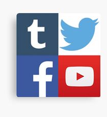 Social media Canvas Print