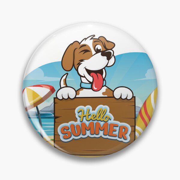 Item preview, Dog Beach Hello Summer Graphic Design designed and sold by zoripet Store.