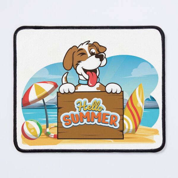 Item preview, Dog Beach Hello Summer Graphic Design designed and sold by zoripet Store.