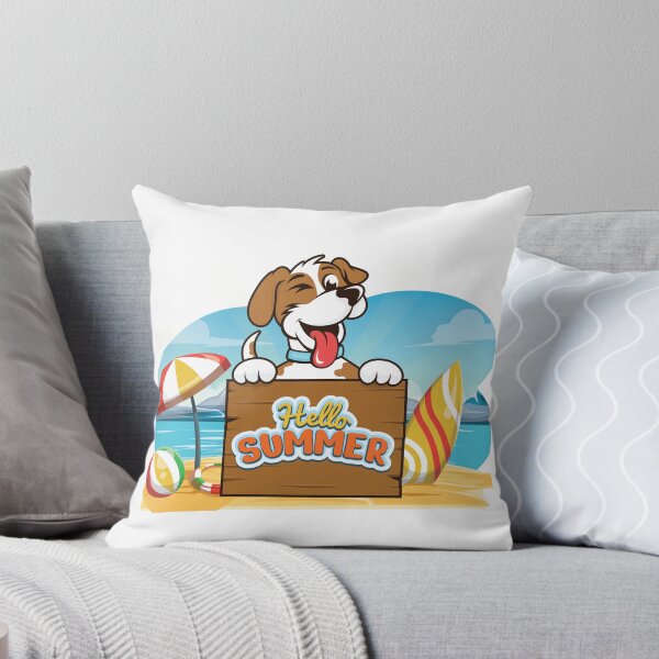 Item preview, Dog Beach Hello Summer Graphic Design designed and sold by zoripet Store.
