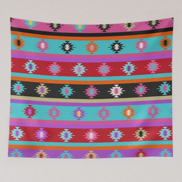 Item preview, Colorful Kilim Rug Style rhombus  ornament designed and sold by k9printart.