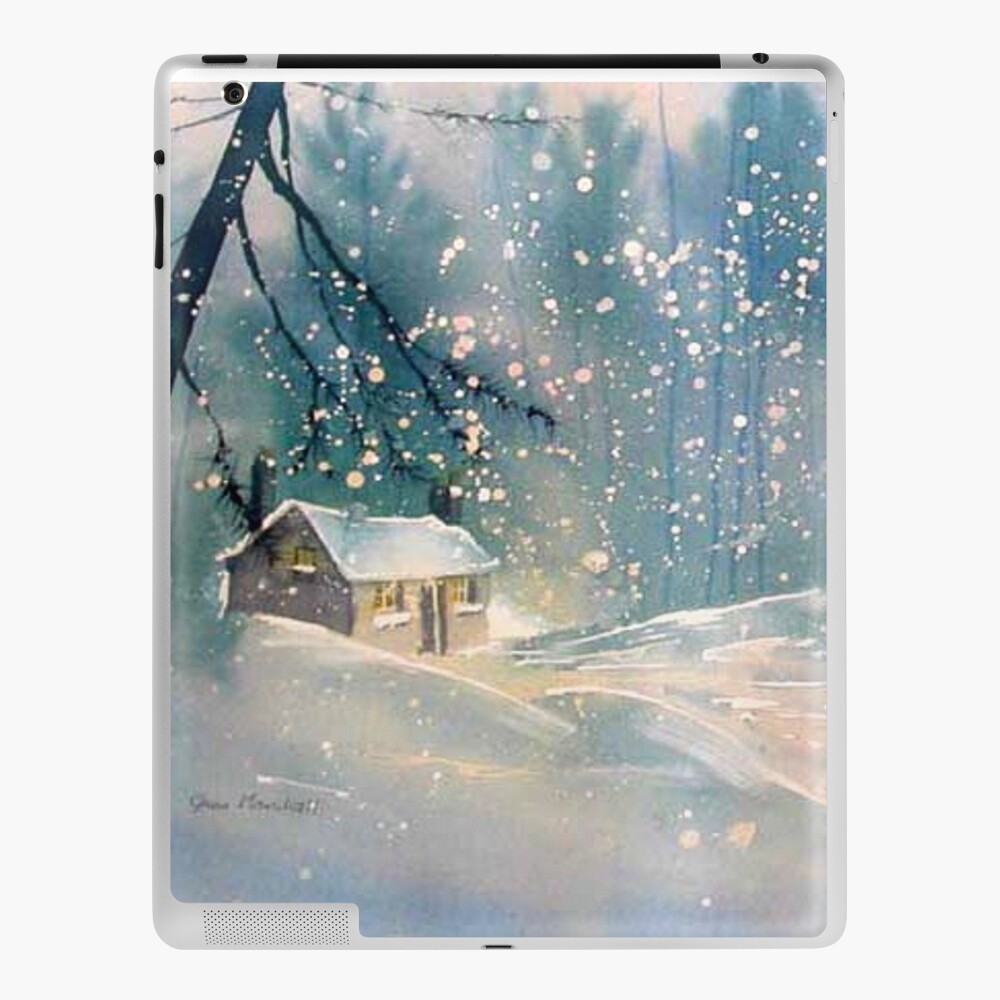 Cottage In The Snow Ipad Case Skin By Treeman Redbubble