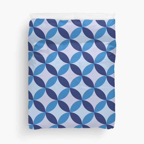 Item preview,  Mid Century Modern Geometric navy blue and turquoise circle  pattern  designed and sold by Yasminepatterns .