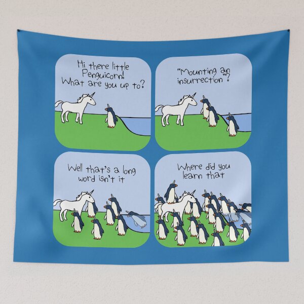 Item preview, Penguicorn Insurrection designed and sold by jezkemp.