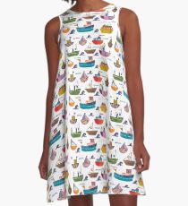 So many boats! A-Line Dress