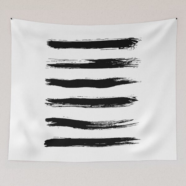 Item preview, Minimalist Black & White Brush Strokes designed and sold by quarantine81.