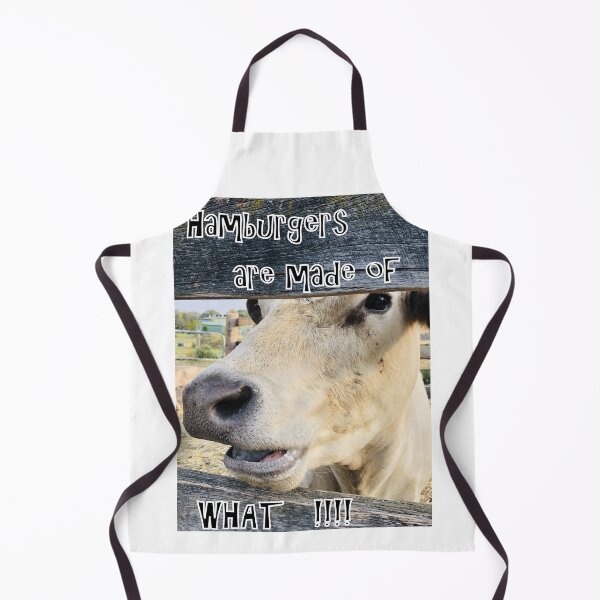 Item preview, COW ART FUNNY STUFF , " HAMBURGERS ARE MADE OF WHAT ! designed and sold by Opalbluerose.