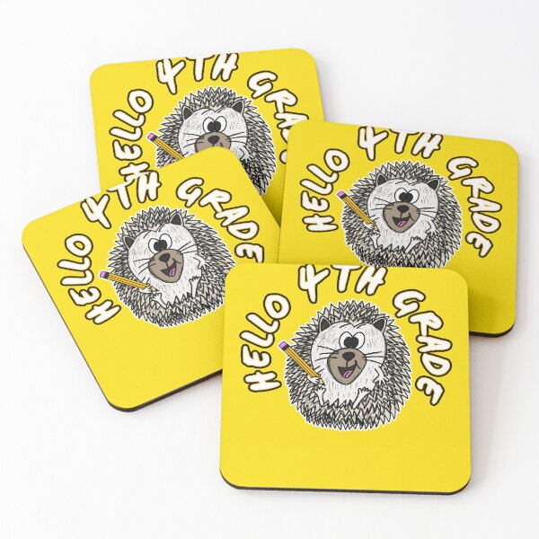 Item preview, Hello 4th Grade Hedgehog Back To School designed and sold by doodlerob.