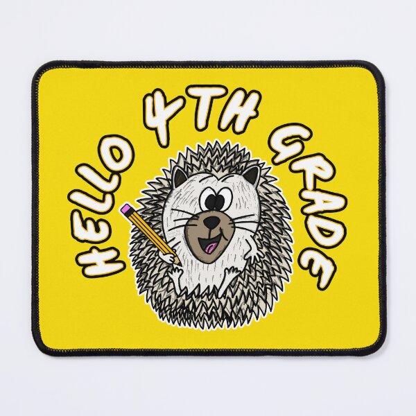 Item preview, Hello 4th Grade Hedgehog Back To School designed and sold by doodlerob.