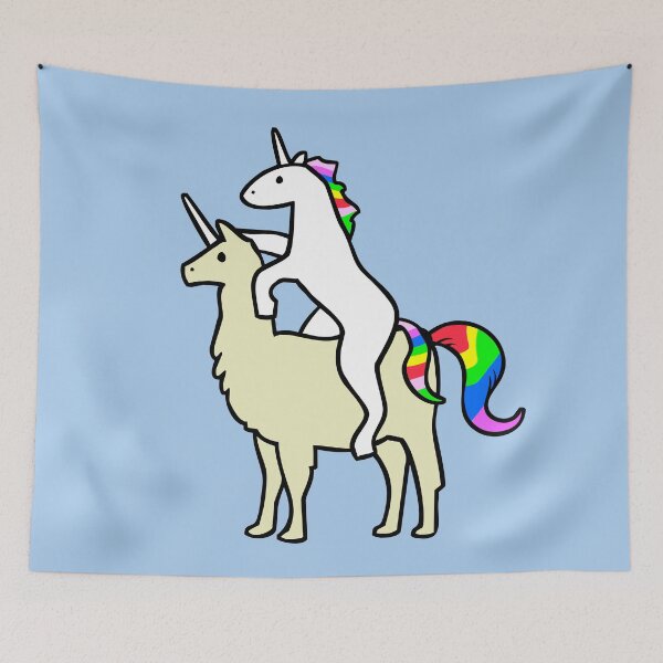 Item preview, Unicorn Riding Llamacorn designed and sold by jezkemp.