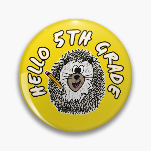Item preview, Hello 5th Grade Hedgehog Back To School designed and sold by doodlerob.
