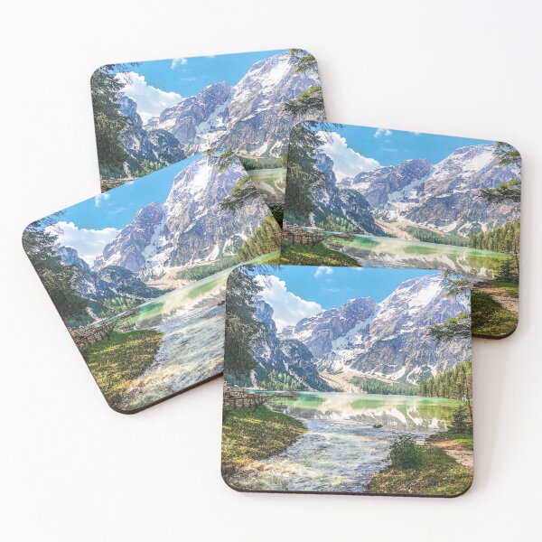 Item preview, Beautiful view, river, mountains, green and yellow trees designed and sold by Alexandra Rty.