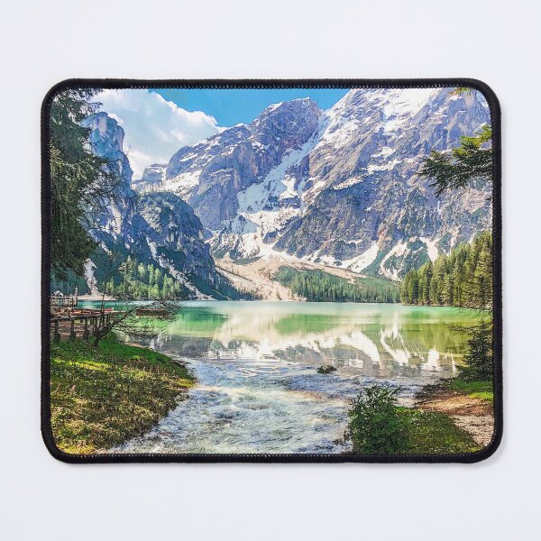 Item preview, Beautiful view, river, mountains, green and yellow trees designed and sold by Alexandra Rty.