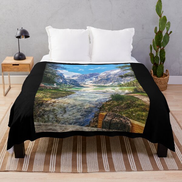 Item preview, Beautiful view, river, mountains, green and yellow trees designed and sold by Alexandra Rty.