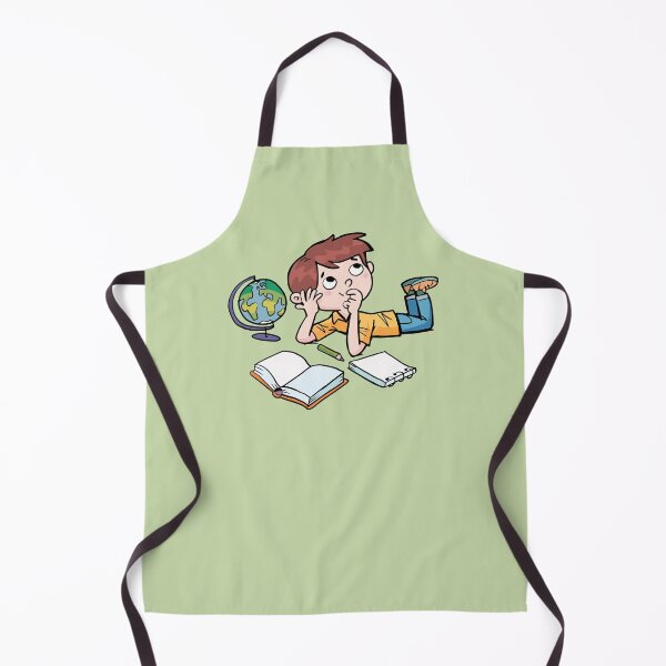 Item preview, boy is dreaming with a book, a notebook and a globe designed and sold by duxpavlic.
