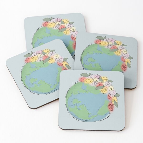 Item preview, Floral earth, earth with flowers design  designed and sold by Kaleikaydesign.