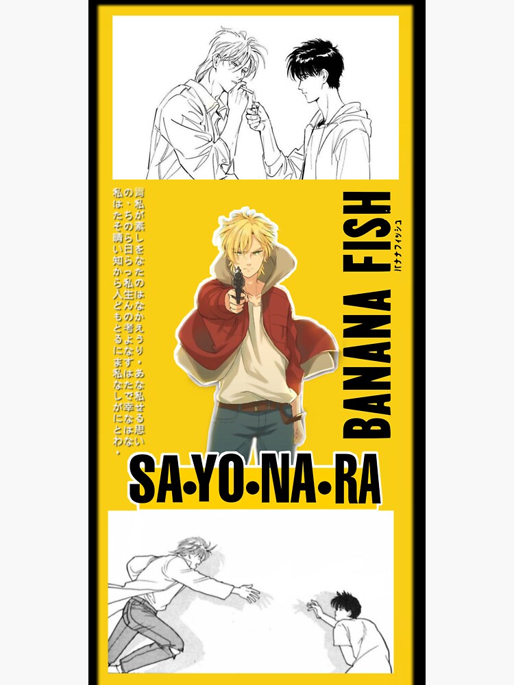 "Banana Fish SAYONARA" Sticker for Sale by ketmaa Redbubble