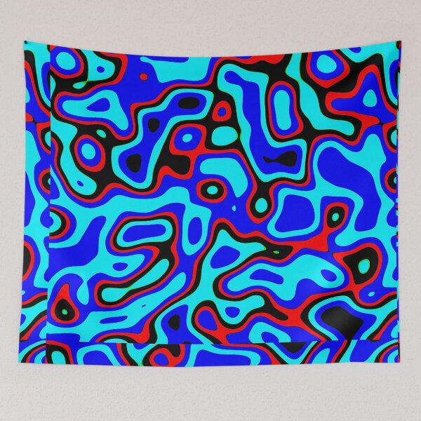 Item preview, Funky Groovy Blue designed and sold by caffin8ed.