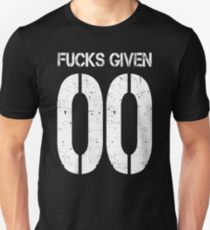 Zero Fucks Given Sports Jersey T-Shirt Unisex T-Shirt