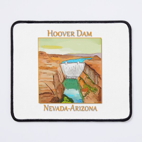 Item preview, Hoover Dam on the Colorado River, on the Nevada-Arizona border. This dam creates Lake Mead. - WelshDesigns designed and sold by welshdesigns.