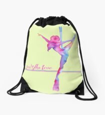Aerial silks Love Drawstring Bag