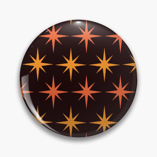 Item preview, Mid century modern atomic starbursts in orange and amber  designed and sold by Yasminepatterns .