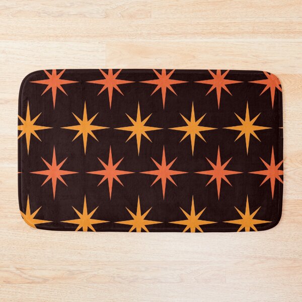 Item preview, Mid century modern atomic starbursts in orange and amber  designed and sold by Yasminepatterns .